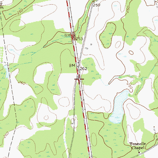 Topographic Map of Faith Holiness Church, GA
