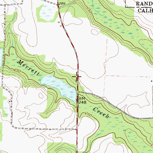 Topographic Map of Pilgrims Rest Church, GA