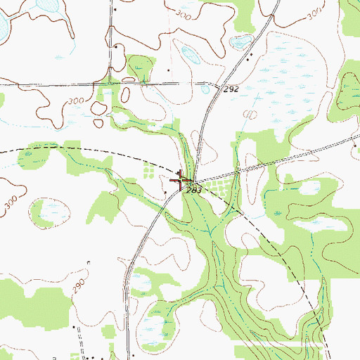 Topographic Map of Saint Marks Church, GA