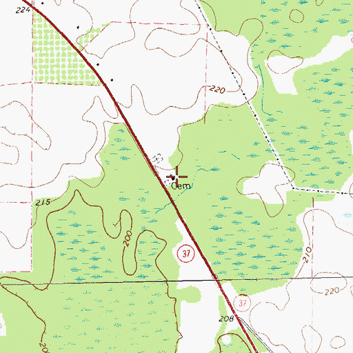 Topographic Map of Saint Maryland Church, GA