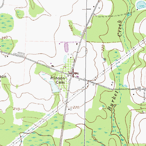 Topographic Map of Elizabeth Church (historical), GA