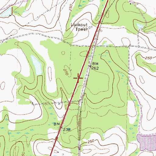 Topographic Map of Goldsmith (historical), GA
