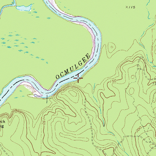 Topographic Map of Haddocks Landing, GA