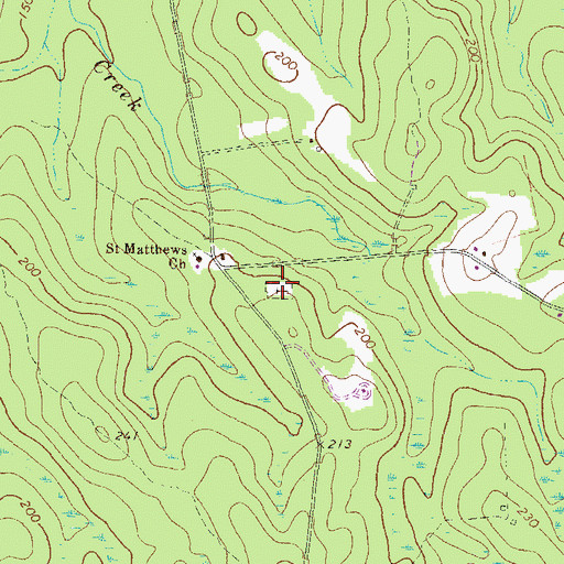 Topographic Map of Harris and McDew Cemetery, GA