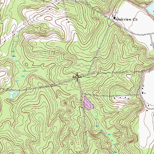 Topographic Map of Hinsons Still (historical), GA