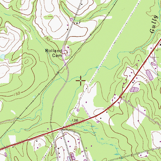 Topographic Map of Long Branch, GA