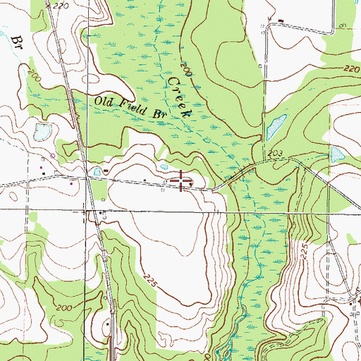 Topographic Map of Mims Mill (historical), GA