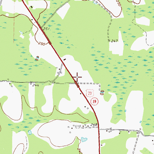 Topographic Map of Palmetto School (historical), GA