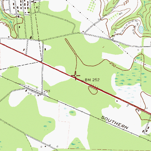 Topographic Map of Peoples Church, GA