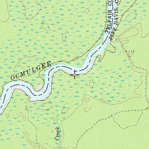 Topographic Map of Skippers Landing, GA