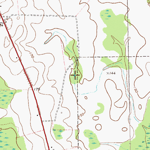 Topographic Map of Bush Pond, GA
