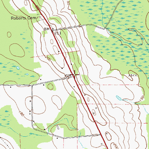 Topographic Map of Dozier (historical), GA