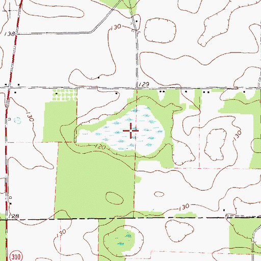 Topographic Map of Full Ford Pond, GA