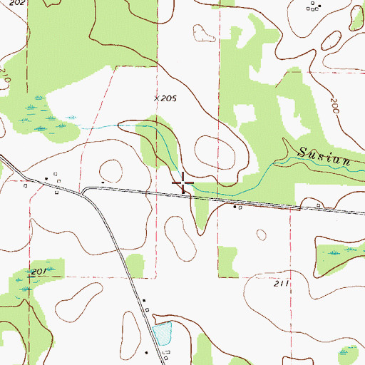 Topographic Map of Griggs School (historical), GA