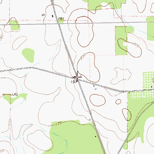 Topographic Map of Horns Cross Road (historical), GA