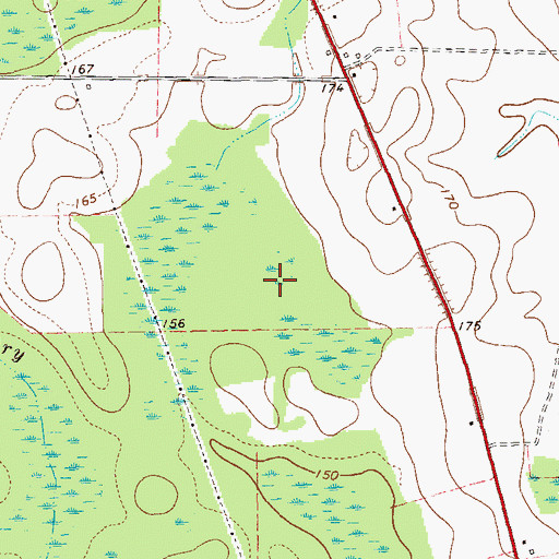 Topographic Map of Middleton Pond, GA