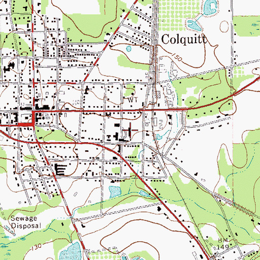 Topographic Map of Miller County Elementary School, GA