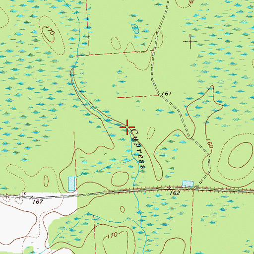 Topographic Map of Miller County Wildlife Management Area, GA