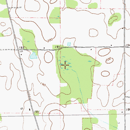 Topographic Map of Piney Pond, GA