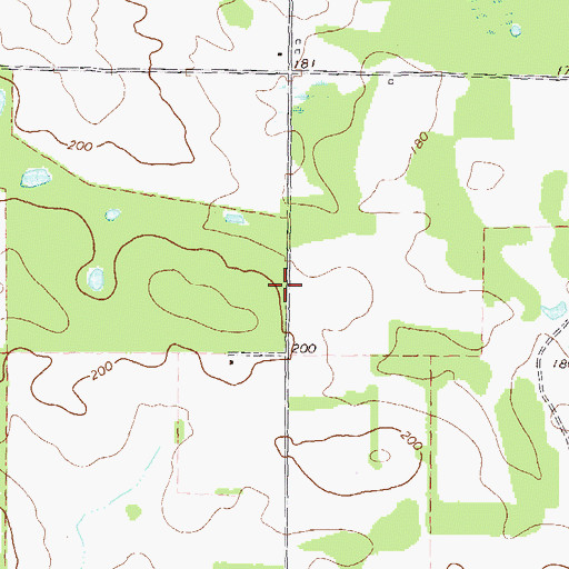Topographic Map of Widners School (historical), GA