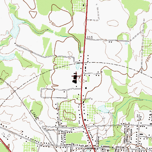 Topographic Map of Dooly COunty High School, GA