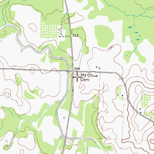 Topographic Map of Double Churches (historical), GA