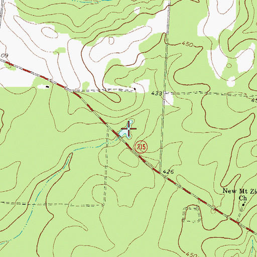 Topographic Map of Dpuble Lime Sinks, GA