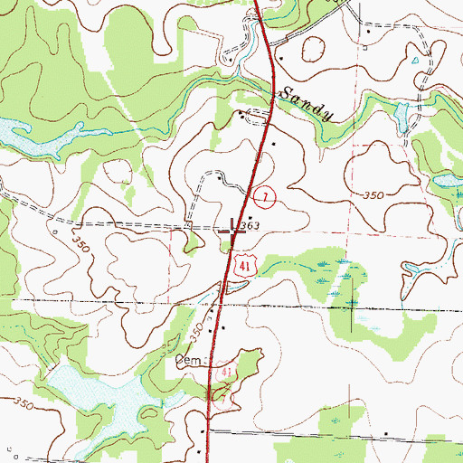 Topographic Map of First Missionary Church, GA