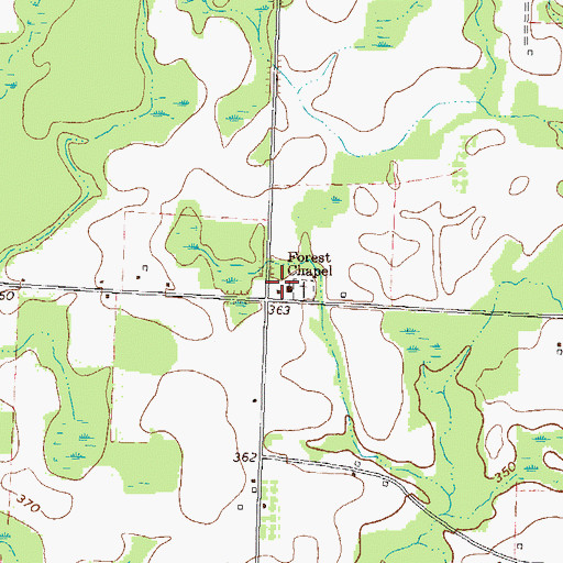 Topographic Map of Forest Chapel School (historical), GA