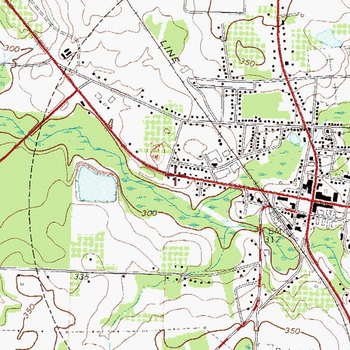 Topographic Map of Holiness Church, GA