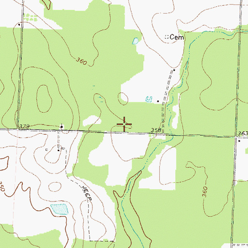 Topographic Map of King School (historical), GA