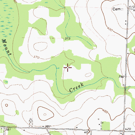 Topographic Map of Love Chapel (historical), GA
