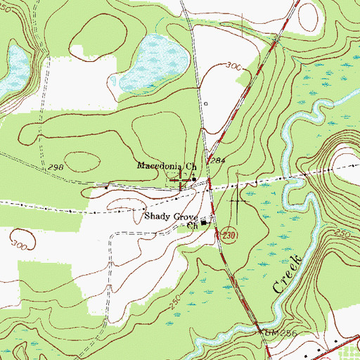 Topographic Map of Macedonia Cemetery, GA