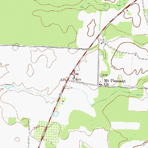 Topographic Map of Marvin Church (historical), GA