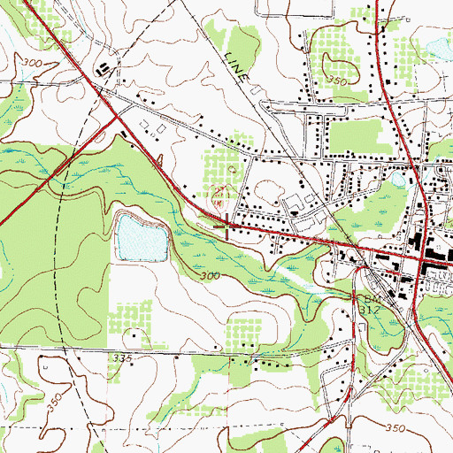 Topographic Map of Saint Marks Baptist Church, GA