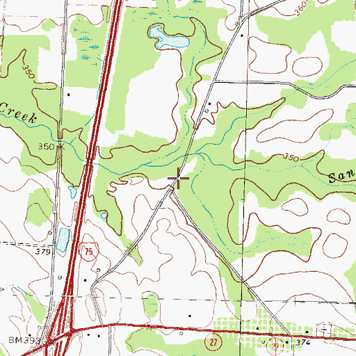 Topographic Map of Sandy Mount Church (historical), GA