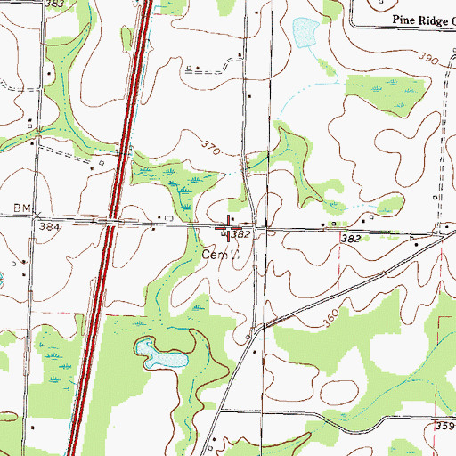 Topographic Map of Sandy Mount School (historical), GA