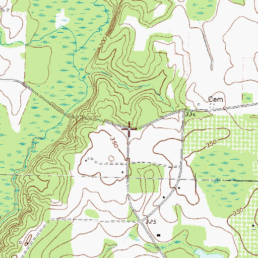 Topographic Map of William Chapel School (historical), GA