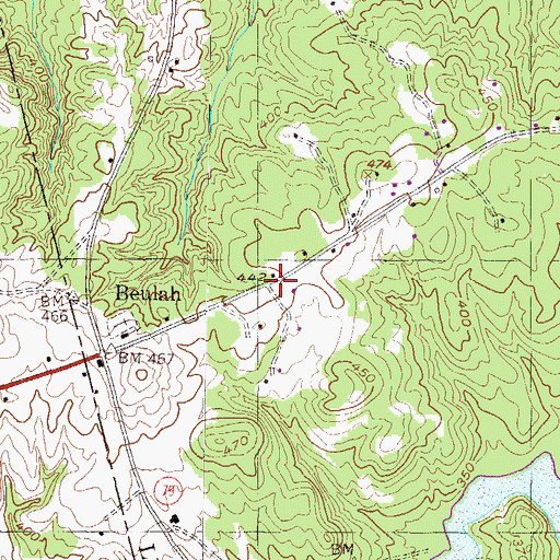 Topographic Map of Gill, GA