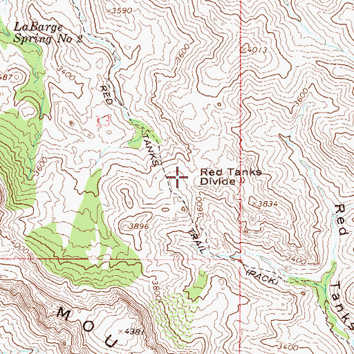 Topographic Map of Red Tanks Divide, AZ