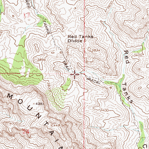 Topographic Map of Red Tanks Trail, AZ