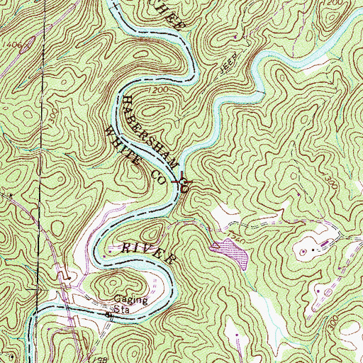 Topographic Map of Soquee River, GA