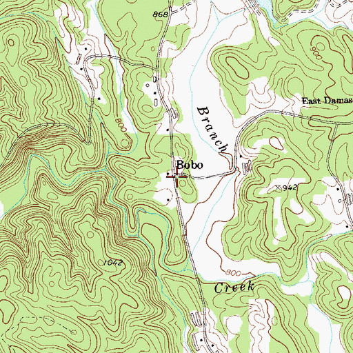 Topographic Map of Bobo School (historical), GA
