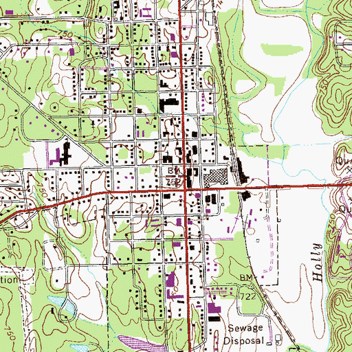 Topographic Map of Murray County Courthouse, GA