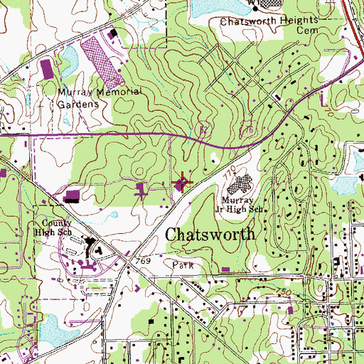 Topographic Map of Murray Medical Center, GA