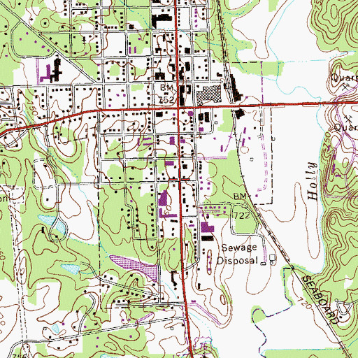 Topographic Map of Southgate Shopping Center, GA