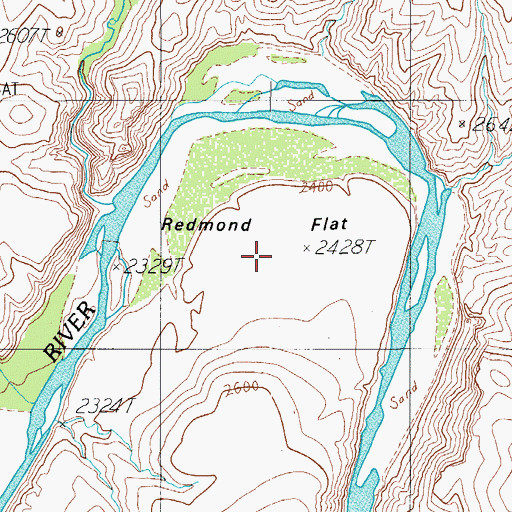 Topographic Map of Redmond Flat, AZ