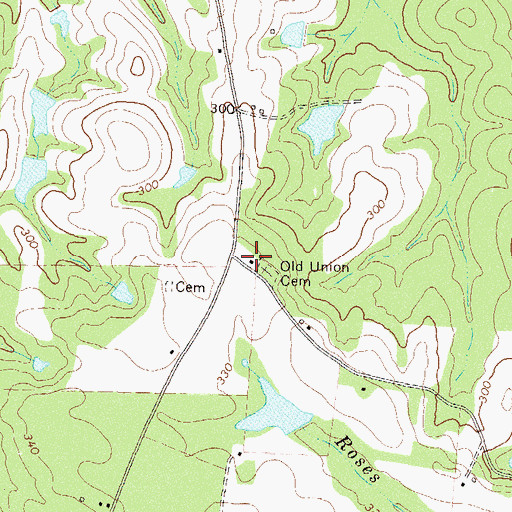 Topographic Map of Union School (historical), GA