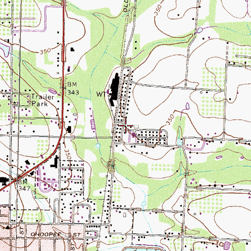 Topographic Map of Wesley Chapel Methodist Church (historical), GA