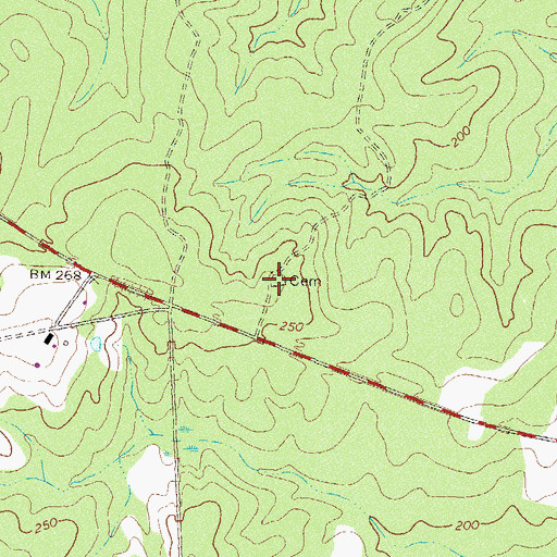 Topographic Map of Wilcox-Reid Cemetery, GA